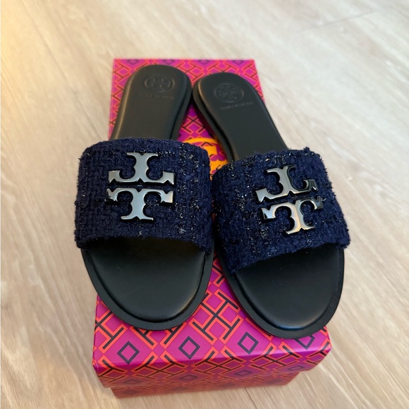 Tory Burch Navy and Black Sandals - Picture 2 of 6